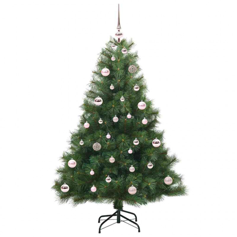 Sztuczna choinka z 150 diodami LED Zielony 150 cm PE i PVC
