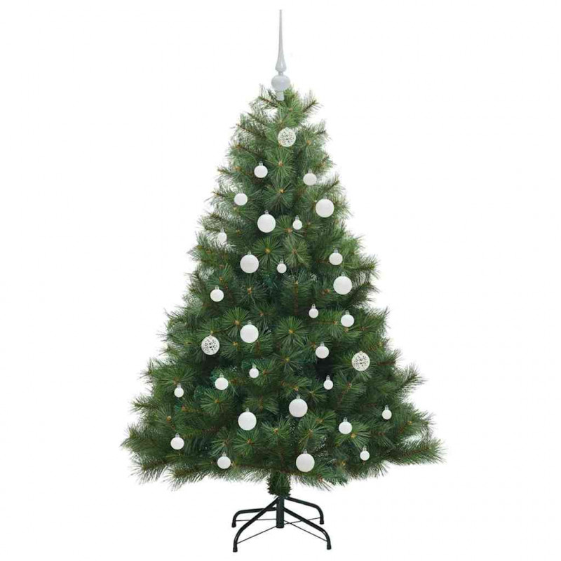 Sztuczna choinka z 150 diodami LED Zielony 150 cm PE i PVC