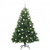Sztuczna choinka z 150 diodami LED Zielony 150 cm PE i PVC