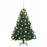 Sztuczna choinka z 150 diodami LED Zielony 150 cm PE i PVC