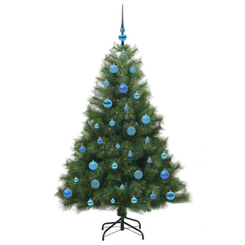 Sztuczna choinka z 150 diodami LED Zielony 150 cm PE i PVC