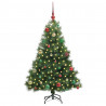 Sztuczna choinka z 150 diodami LED Zielony 150 cm PE i PVC
