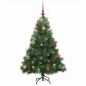 Sztuczna choinka z 150 diodami LED Zielony 150 cm PE i PVC