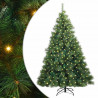 Sztuczna choinka z 300 diodami LED Zielony 180 cm PE i PVC