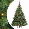 Sztuczna choinka z 300 diodami LED Zielony 180 cm PE i PVC