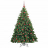 Sztuczna choinka z 300 diodami LED Zielony 180 cm PE i PVC