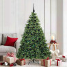 Sztuczna choinka z 300 diodami LED Zielony 180 cm PE i PVC