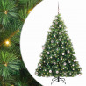 Sztuczna choinka z 300 diodami LED Zielony 180 cm PE i PVC