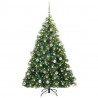 Sztuczna choinka z 300 diodami LED Zielony 180 cm PE i PVC