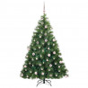 Sztuczna choinka z 300 diodami LED Zielony 180 cm PE i PVC