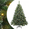Sztuczna choinka z 150 diodami LED Zielony 150 cm PE i PVC