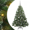 Sztuczna choinka z 150 diodami LED Zielony 150 cm PE i PVC