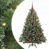 Sztuczna choinka z 150 diodami LED Zielony 150 cm PE i PVC