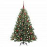 Sztuczna choinka z 150 diodami LED Zielony 150 cm PE i PVC