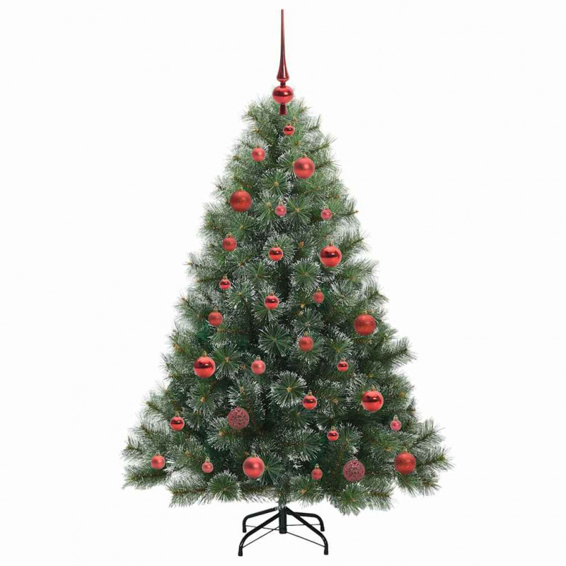 Sztuczna choinka z 150 diodami LED Zielony 150 cm PE i PVC