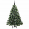 Sztuczna choinka z 150 diodami LED Zielony 150 cm PE i PVC