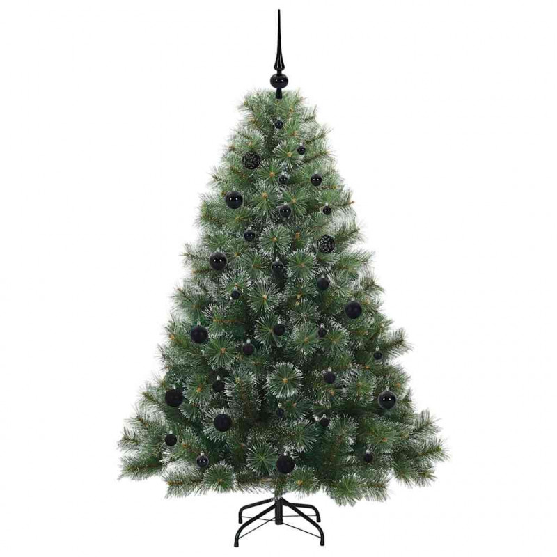 Sztuczna choinka z 150 diodami LED Zielony 150 cm PE i PVC