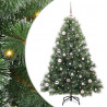 Sztuczna choinka z 150 diodami LED Zielony 150 cm PE i PVC