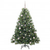 Sztuczna choinka z 150 diodami LED Zielony 150 cm PE i PVC