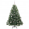 Sztuczna choinka z 150 diodami LED Zielony 150 cm PE i PVC