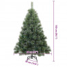 Sztuczna choinka z 150 diodami LED Zielony 150 cm PE i PVC