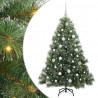 Sztuczna choinka z 150 diodami LED Zielony 150 cm PE i PVC