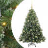 Sztuczna choinka z 150 diodami LED Zielony 150 cm PE i PVC