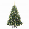 Sztuczna choinka z 150 diodami LED Zielony 150 cm PE i PVC
