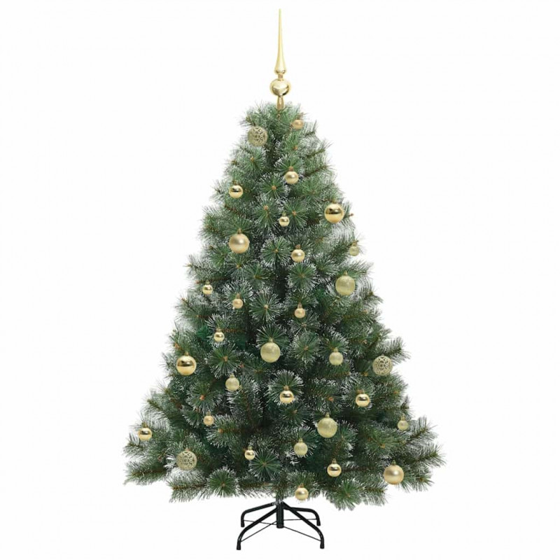 Sztuczna choinka z 150 diodami LED Zielony 150 cm PE i PVC