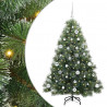 Sztuczna choinka z 150 diodami LED Zielony 150 cm PE i PVC