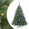 Sztuczna choinka z 150 diodami LED Zielony 150 cm PE i PVC