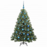 Sztuczna choinka z 150 diodami LED Zielony 150 cm PE i PVC