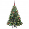 Sztuczna choinka z 150 diodami LED Zielony 150 cm PE i PVC