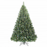 Sztuczna choinka z 300 diodami LED Zielony 180 cm PE i PVC