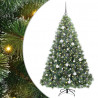 Sztuczna choinka z 300 diodami LED Zielony 180 cm PE i PVC