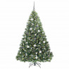 Sztuczna choinka z 300 diodami LED Zielony 180 cm PE i PVC