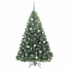 Sztuczna choinka z 300 diodami LED Zielony 180 cm PE i PVC