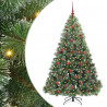 Sztuczna choinka z 300 diodami LED Zielony 180 cm PE i PVC