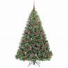 Sztuczna choinka z 300 diodami LED Zielony 180 cm PE i PVC