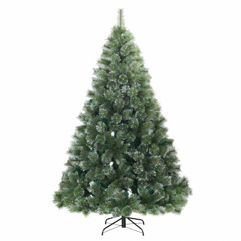 Sztuczna choinka z 300 diodami LED Zielony 180 cm PE i PVC