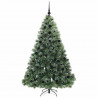Sztuczna choinka z 300 diodami LED Zielony 180 cm PE i PVC
