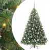 Sztuczna choinka z 300 diodami LED Zielony 180 cm PE i PVC