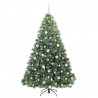 Sztuczna choinka z 300 diodami LED Zielony 180 cm PE i PVC