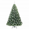 Sztuczna choinka z 300 diodami LED Zielony 180 cm PE i PVC