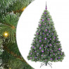 Sztuczna choinka z 300 diodami LED Zielony 180 cm PE i PVC