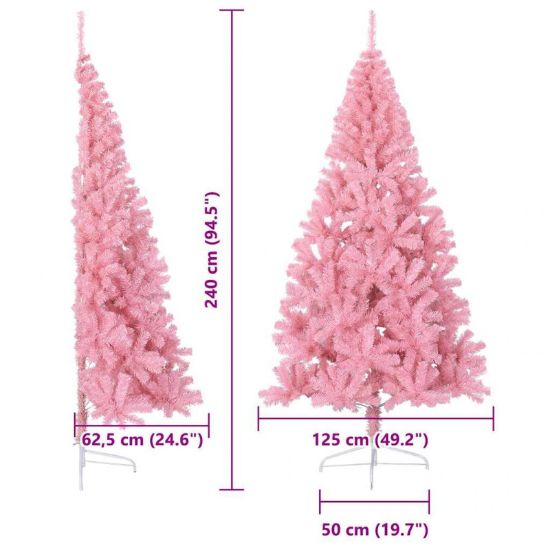 Sztuczna choinka z oświetleniem na Boże Narodzenie 240 cm PVC