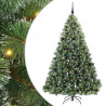 Sztuczna choinka z 300 diodami LED Zielony 210 cm PE i PVC
