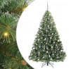 Sztuczna choinka z 300 diodami LED Zielony 210 cm PE i PVC