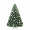 Sztuczna choinka z 300 diodami LED Zielony 210 cm PE i PVC