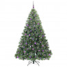 Sztuczna choinka z 300 diodami LED Zielony 210 cm PE i PVC